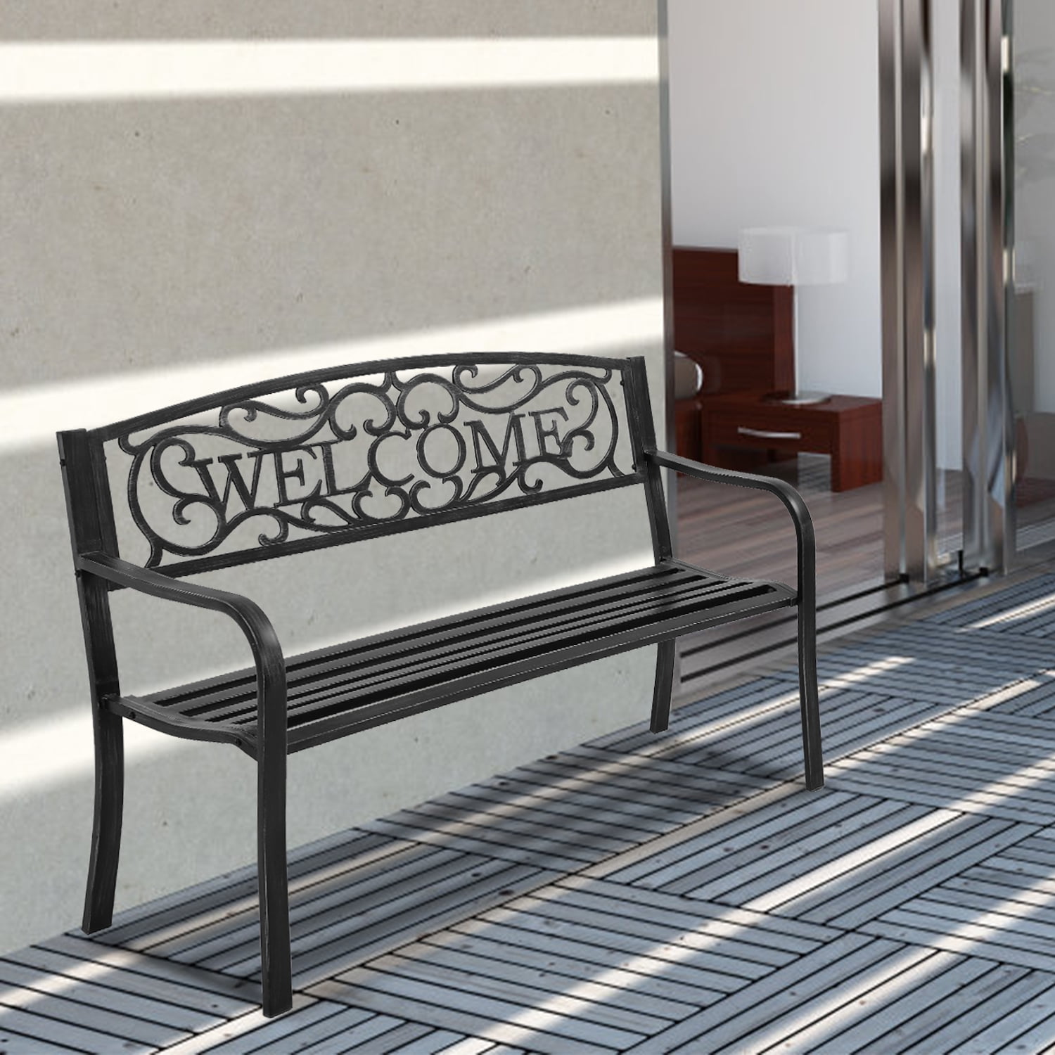 Metal benches for sale clearance