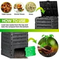 thumbnail image 3 of 120 Gallon (450L) BPA Free Garden Compost Bin - Easy Assembly, Aerating Outdoor Compost Box for Fast Fertile Soil Creation, 3 of 6
