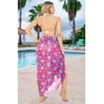 thumbnail image 3 of HAPPY BAY Women's Summer Beach Wrap Bikini Wraps Swimwear Swim Cover Up Skirt Bathing suit Swimsuit Sarong Coverups for Women One Size Allover Turtles, Pink, 3 of 4