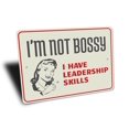 thumbnail image 3 of Not Bossy Novelty Sign, Metal Wall Decor - 10x14 inches, 3 of 4