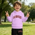 thumbnail image 3 of GobdXE Kids 2 Piece Tracksuit Hawaii Print Hooded Sweatshirt Jogger Pants Boys Girls Casual Outfit Set Light Purple,7-8 Years, 3 of 5