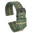 thumbnail image 1 of Verde Caqui Nylon Rayada Correa 20mm Ancho Suave Cómodo Premium Nylon Correa con Negro Hebilla, Universal Reemplazo Lienzo Reloj Correa, 1 of 7