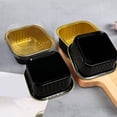 thumbnail image 5 of Lifetechs 50 Pcs Square Mini Cake Pans with Lids Spoons Aluminum Foil Baking Cups Disposable Ramekins Cu Pcsake Cups 5oz Dessert Cups for Wedding Birthday Party, 5 of 8
