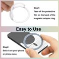 thumbnail image 3 of Uxcell Magnetic Adapter Ring, Magnetic Wireless Charger Conversion Kit Blue, 3 of 8