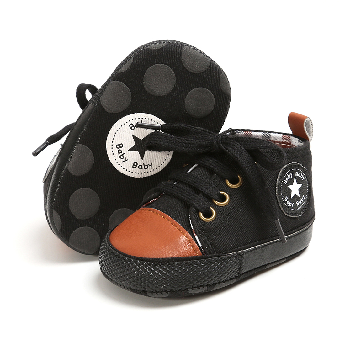 high top hard sole baby shoes