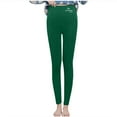 thumbnail image 3 of oelaio Fleece Lined Leggings for Women Winter Thermal Pants Plus Size High Waisted Yoga Tight Trousers Green XXL, 3 of 9