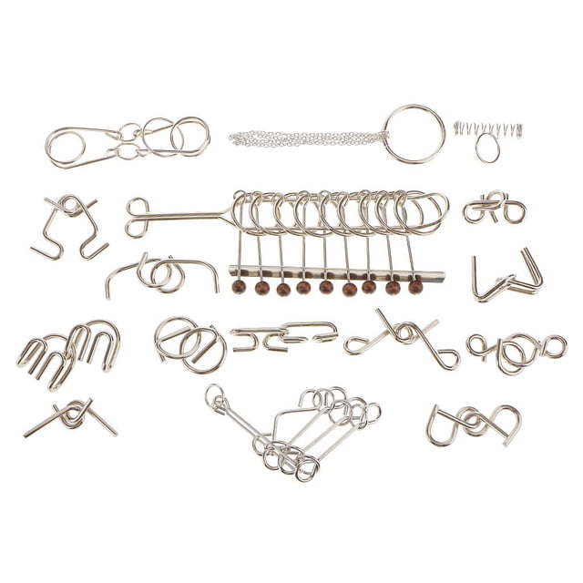 16pcs Juguetes Rompecabezas Anillos Cerebro IQ Teasers Don Separada Metal CUTICAT Rompecabezas de coeficiente intelectual