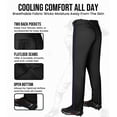 thumbnail image 6 of Exxact Sports Proline Full Length Baseball Pants Adult with Stripes, Relaxed Fit Open Bottom Men Baseball Pants (Black/Purple, AXL), 6 of 7