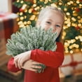 thumbnail image 4 of Dalrosia 20PCS Christmas Snow Frosted Pine Branches Artificial Faux Fake Christmas Picks and Sprays White Tree Filler Branches Flocked Pine Needles Sprigs Stem for Wreath Garland Decorations Craft, 4 of 7