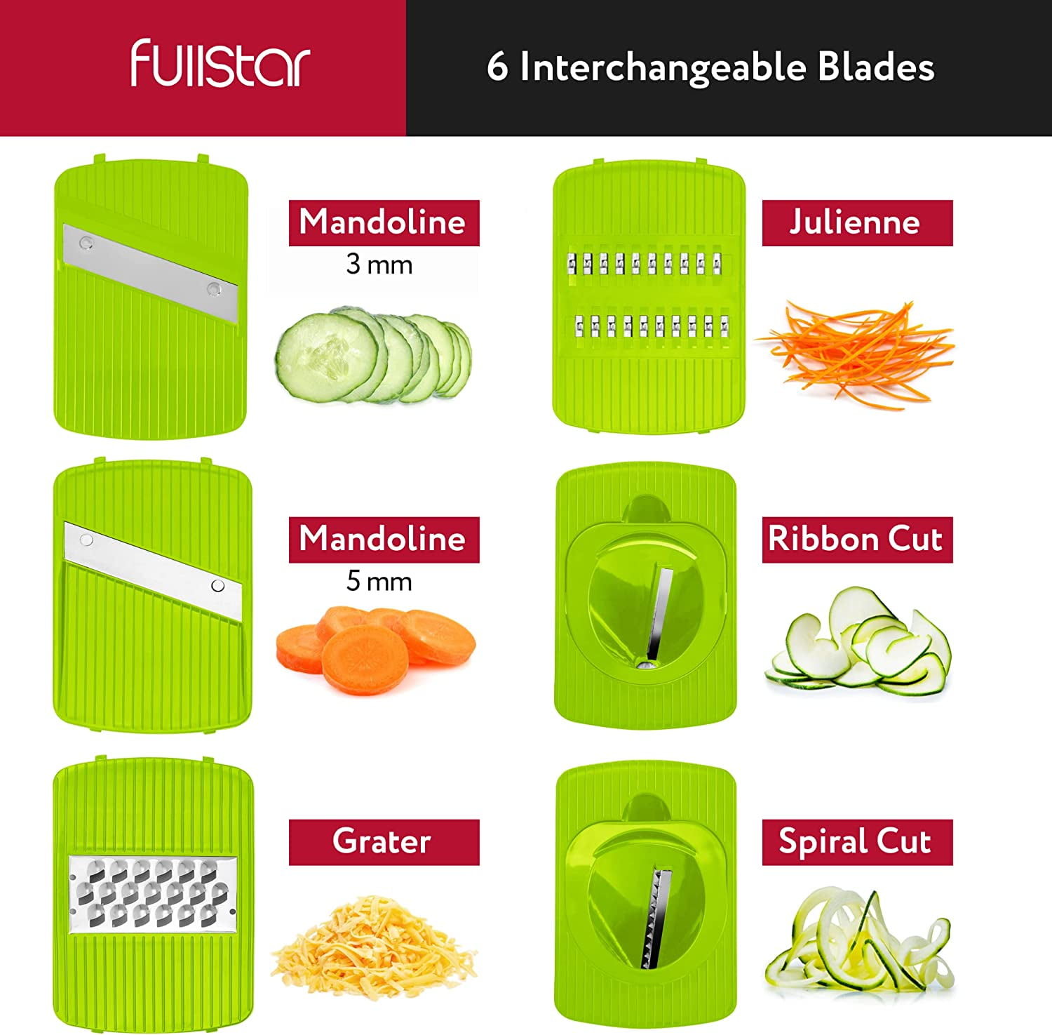 Vegetable Slicer - 6 Blades – Fullstar