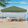 thumbnail image 3 of Bingirl Commercial Grade Instant Shelter 10X10 Outdoor Canopy with 3Height Adjustable Frame Complete Ground Kit and Carry Bag All Weather Event Canopy for Festivals Markets, 3 of 5