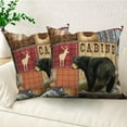 thumbnail image 6 of Rustic Bear Pillow Covers 18x18 Set of 2,Farmhouse Animal Brown Pillow Cases Couch Cushion for Sofa Bedroom Home Decor, 6 of 6