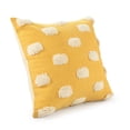 thumbnail image 3 of Laddha Home Designs Hand Stitched Abstract Cotton Throw Pillow Cover - 20" - Yellow and Cream, 3 of 9
