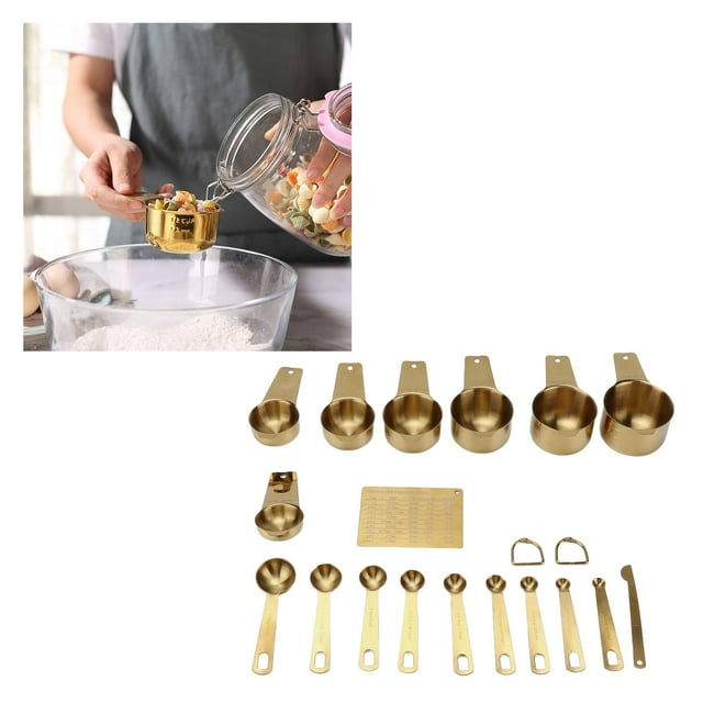 Baking Measuring Cup,18PCS Measuring Cup Stainless Measuring Cup Set Stainless Steel Measuring Cup Exceptional Value