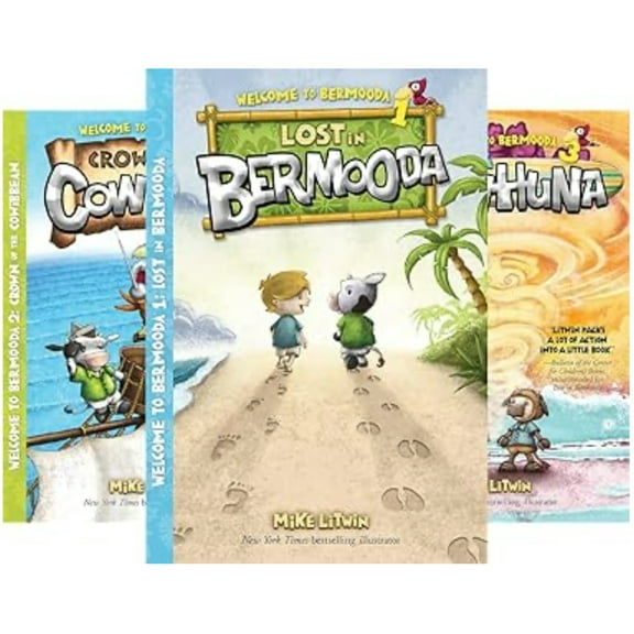 Welcome To Bermooda : Books 1-3 : Lost In Bermooda; Crown Of The Cowibbean; The Big Cowhuna by Mike Litwin (Paperback Collection)