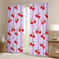 thumbnail image 2 of Feelyou Cute Cherry Fruit Black Out Curtains, Boy Girl Curtains Pack of 2 (42x63 Each), 2 of 6