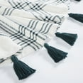 thumbnail image 3 of Farmhouse Christmas Tree Skirt Woven Plaid Textured Cotton Holiday Decor TCC Brands, 3 of 7