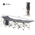 thumbnail image 5 of GVN Camping Cot with Carry Bag and Side Pocket, Folding Bed for Camping, Hiking, Backpacking, Gray, 5 of 6