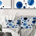 thumbnail image 2 of Designart "Minimalist Geometry With Cobalt Blue Circles II" Geometric Throw Pillow - Modern Pillow For Couch - Insert And Pillows Covers For Bedroom Decor, 2 of 5