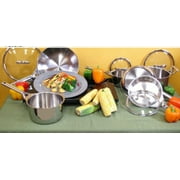 True Induction Gourmet Non-Stick Cookware Set-Stainless Steel Cookware