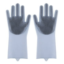 Silicone Dishwashing Gloves Reusable Kitchen Scrubber Utensils for Washing and Household Cleaning Tasks