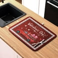 thumbnail image 6 of Happy Valentine''s Day Dish Drying Mat for Kitchen Red Love Heart Truck Plaid Drying Mats Super Absorbent Dishes Drainer Pad Reversible Microfiber Dish Drying Rack Mat for Kitchen Counter 18x24 Inch, 6 of 6