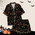 thumbnail image 3 of TZEWGL Night Suit For Kid Leisure Printed Button Collar Short Sleeved Top And Shorts 2Pcs Set Homewear For Infants size 6-12M, 3 of 4