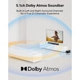 thumbnail image 3 of Barra de sonido ULTIMEA Surround de 5.1 canales con subwoofer Dolby Atmos de 300 W, 3 of 9