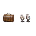 thumbnail image 1 of Estuche organizador de joyas,Organizador de joyas de madera para mujeres,hombres y niñas,Caja de almacenamiento decorativa con tapa abatible para guardar objetos pequeños.,Estatua de, 1 of 8