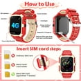 thumbnail image 3 of 4G Kids Smartwatch with SIM Card,GPS Tracker,Boys Girls Smart Watch for Kids with Camera, 2 Way Phone Call, SOS, Smart Wrist Watch, 4-13 Years Children Xmas Birthday Gifts, Red, 3 of 8