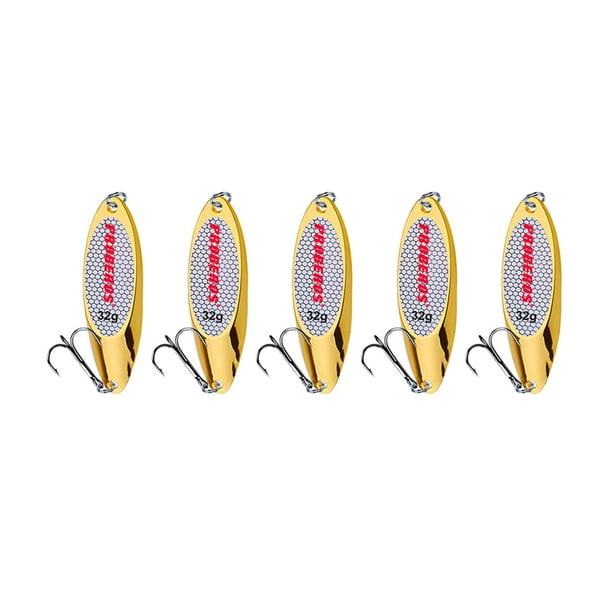Cucharas de Pesca Zulema Cebos y Señuelos de lubina lanzamiento largo Oro 32g