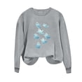 thumbnail image 2 of thefmos Women's Long Sleeve Halloween Print Sweatshirt Casual Festive Pullover Spooky Loose Fit Season Fall Fashion Outfit, Gray S, 2 of 5
