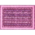 thumbnail image 1 of Ahgly Company Indoor Rectangle Abstract Pink Modern Area Rugs, 2' x 3', 1 of 4