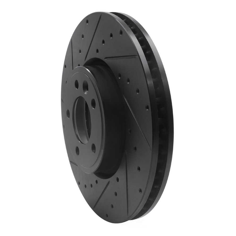 Dynamic Friction Company 633-11030L DFC Brake Rotor - Drilled And Slotted - Black