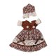 thumbnail image 4 of 2x 1/6 BJD Muñeca Princesa Vestido Traje Disfraz Muñeca de Peluche Accesorios Juego de Rol marrón, 4 of 9