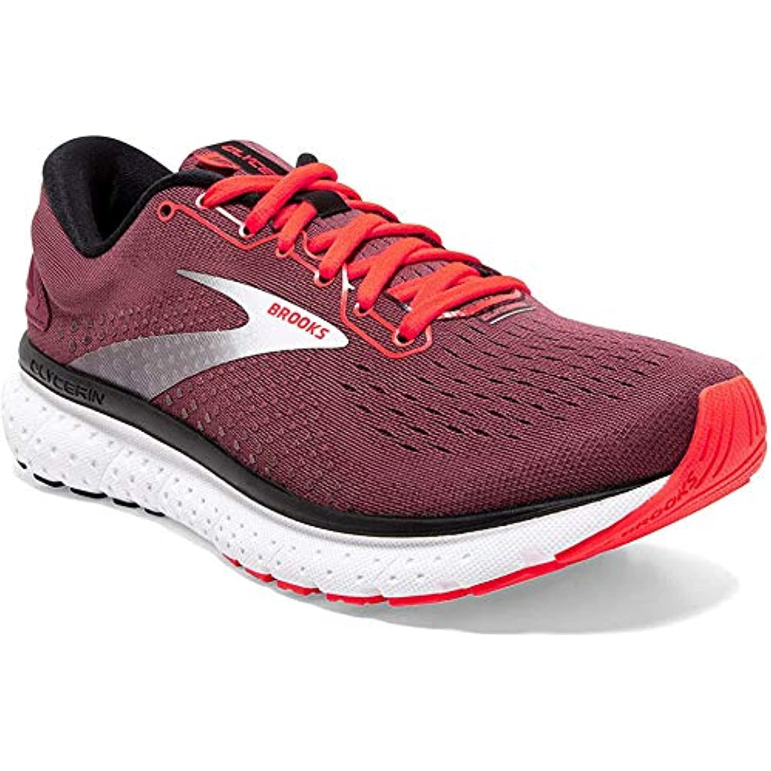Brooks Womens Glycerin 18 Running Shoe - Nocturne/Coral/White - B