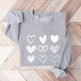 thumbnail image 2 of WEAIXIMIUNG Chandails en Molleton pour Femmes Sans Capuche Tendance Chandails en Molleton de la Saint-Valentin pour Femmes Pull Graphique Cœur Col Rond Manches Longues d'Hiver, 2 of 4