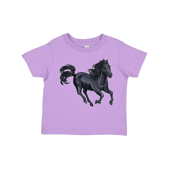 Inktastic Beautiful Galloping Black Horse Boys or Girls Toddler T-Shirt