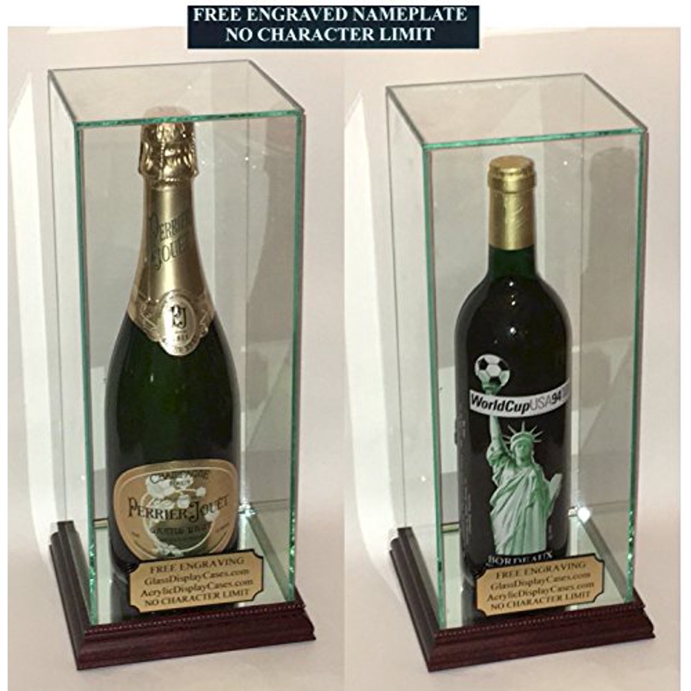 Wine Champagne Liquor Bottle Personalized Engraved Glass Display