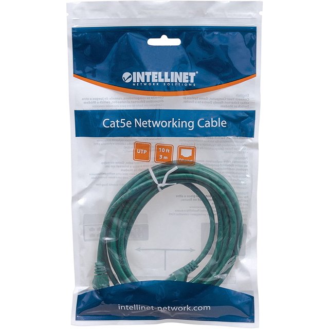 CABLE PATCH CAT 6, 3.0M(10.0F) UTP VERDE Intellinet Network Solutions RJ45 Macho / RJ45 Macho, 3.0 m, Verde