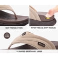 thumbnail image 5 of ONCAI Orthopedic Flip Flops Women with Arch Support Ladies Orthotic Recovery Sandals Comfortable Plantar Fasciitis Slip On Walking Sandal for Womans Indoor Casual Summer Brown Size 7, 5 of 8