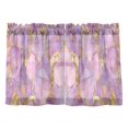 thumbnail image 7 of Yayeee Kitchen Curtains Tier Pair Light Filtering 27"x24" Rod Pocket Short Cafe Window Panel, Pastel Pink Marble Pattern, 7 of 7