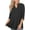 Carbon Black, variant on VERABENDI Women's Plus Size V-Neck Tunic Top with 3/4 Length Sleeves (M-4XL)