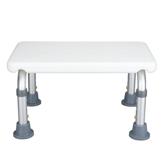 Taburete de baño antideslizante de aleación de aluminio con altura ajustable para bebés mayores.
