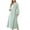 Green, variant on Long Flannel Robe for Womens Winter Cozy Waffle Bathrobe Cold Weather Warm Pajamas Mid Length Nightgown Sleepwear