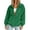 Green, variant on Women's Corduroy Zip Up Jacket Lapel Collar Long Sleeve Casual with Pockets Loose Fit Outerwear for Fall Winter