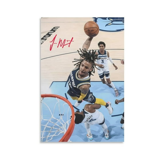 Ja Morant Poster 2 Wall Art Canvas Print Poster Home Bathroom Bedroom Office Living Room Decor Canvas Poster