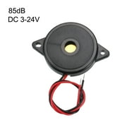 2Pcs DC 1-30V 12V 2-Wired 85dB Sound Passive Electronic Buzzer Alarm Black