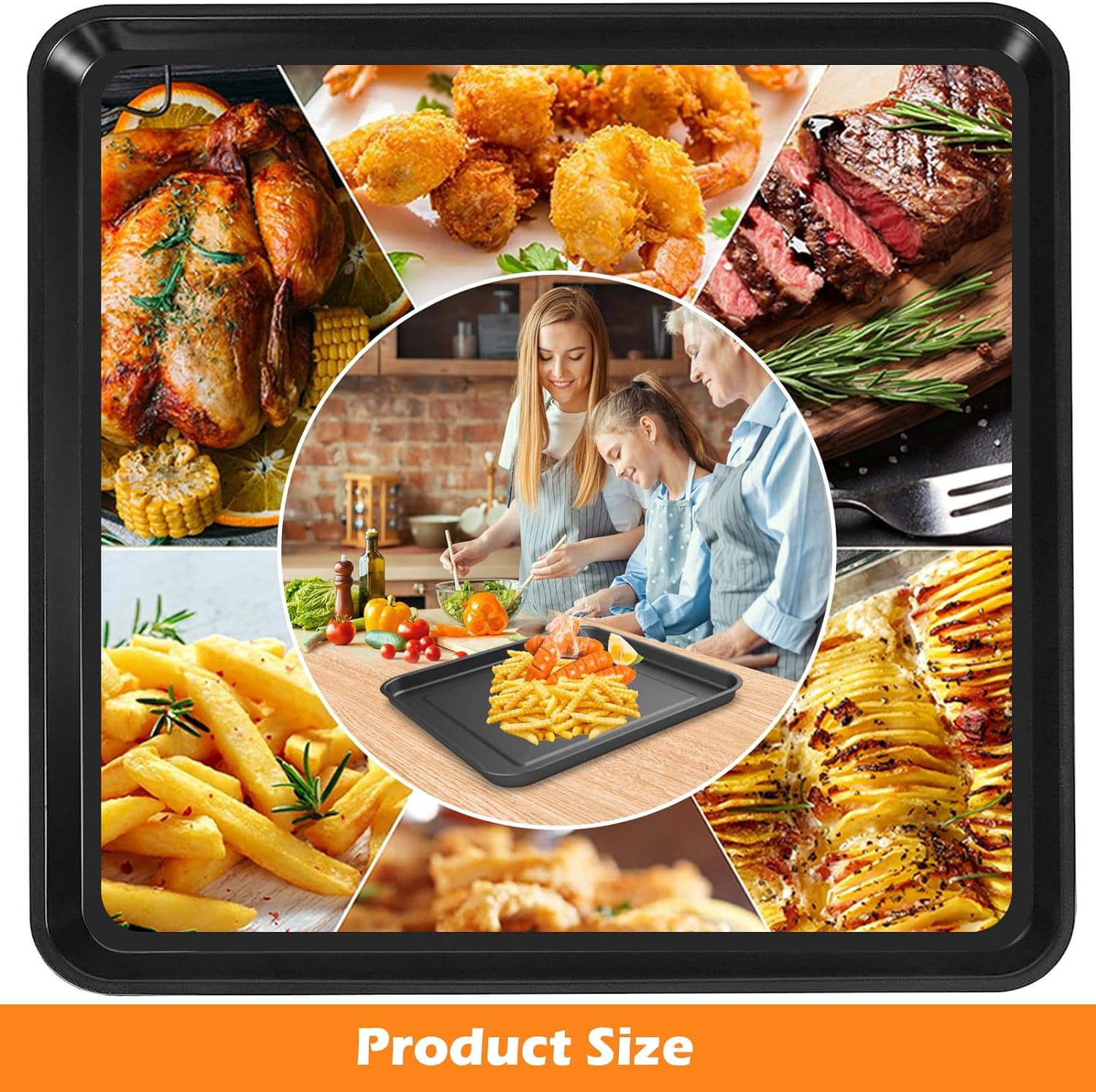 Air Fryer Grill Pan for Ninja Foodi SP101 Digital Air Fryer Countertop Oven, 13 * 13'' Grill Plate Crisper Plate Rack Accessories Replacement Parts Tray for Ninja Foodi SP100 SP1001C SP201