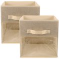 thumbnail image 1 of 2 cubos de almacenamiento plegables de tela para guardarropa, organizador de ropa, 1 of 7